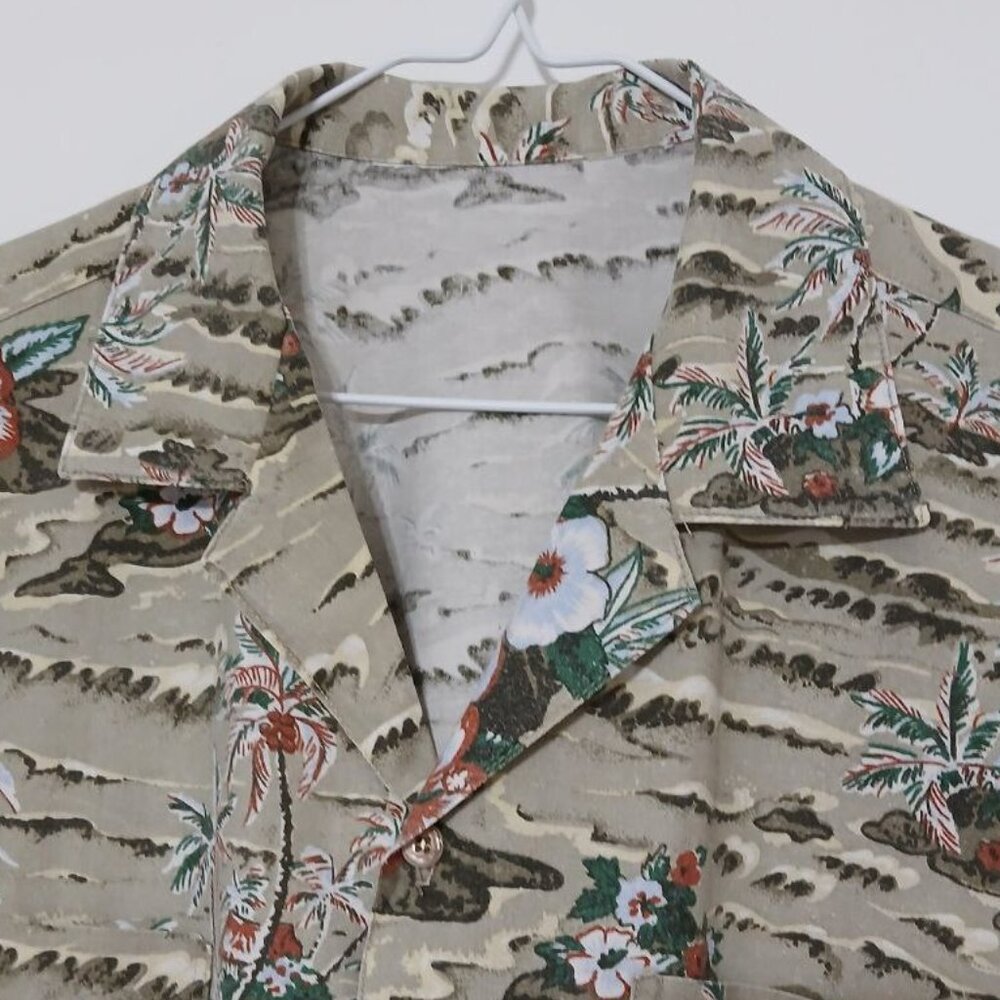 Vintage Hawaiian Aloha Shirt USA Made 100% Cotton Tropical Print Men’s L - Picture 5 of 11